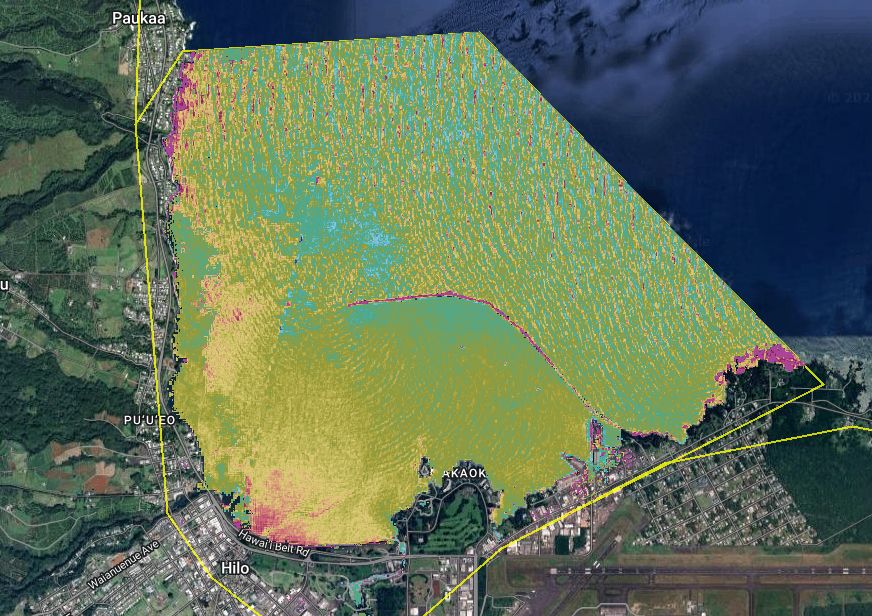 Hilo Bay Turbidity Map